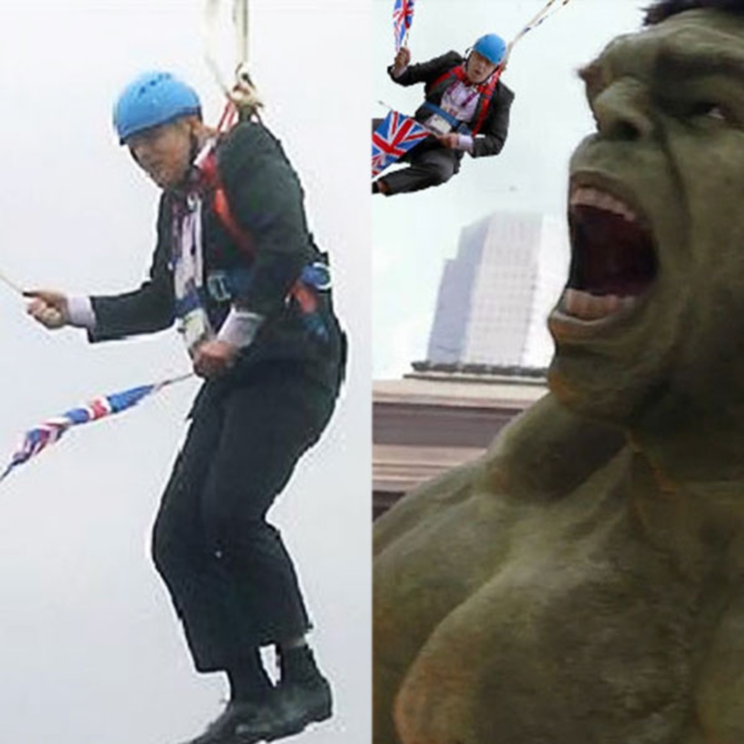 From Angelina S Leg To Zipline Fail Boris Johnson S London Dangle Turns Internet Meme E Online Ca